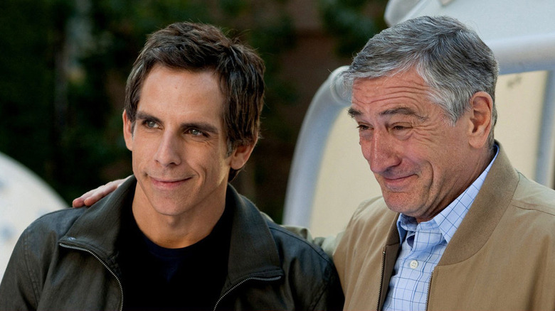 Ben Stiller and Robert De Niro grinning