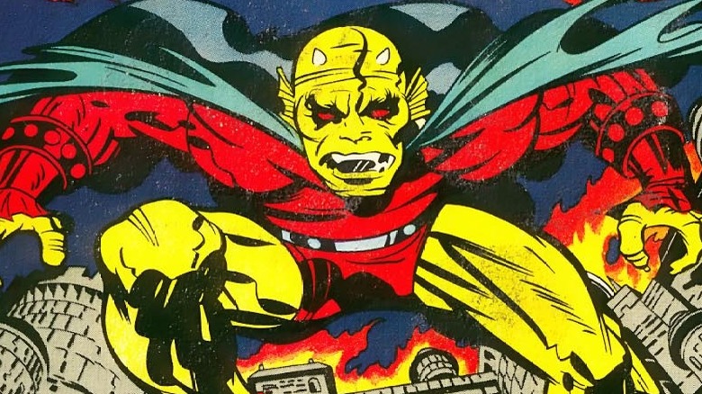 Etrigan the Demon jumps in the air