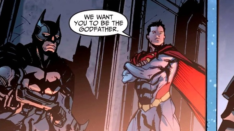 Superman and Batman talking