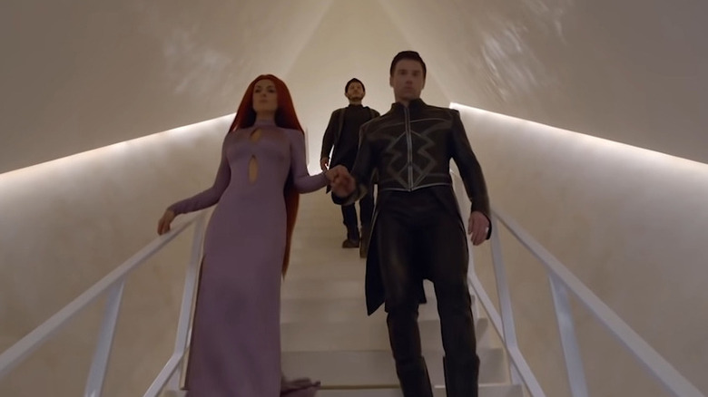 Black Bolt and Medusa descend