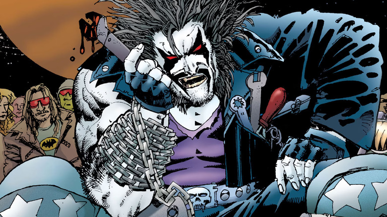 Lobo with a bloody wrench