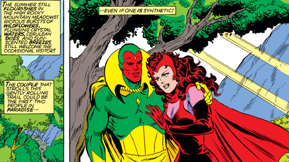 Vision and Scarlet Witch hike