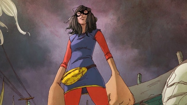 Ms. Marvel with embiggened fists