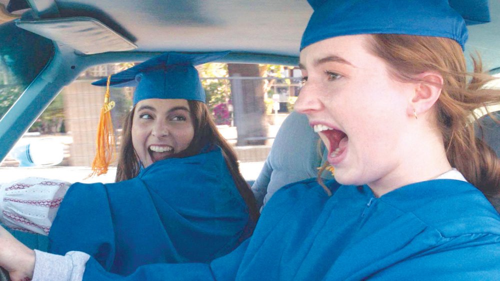 Beanie Feldstein as Molly Davidson and Kaitlyn Dever as Amy Antsler in Booksmart