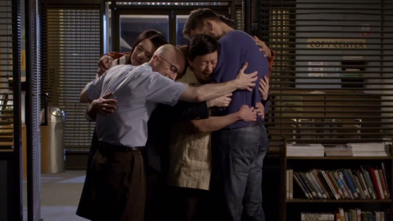 the Save Greendale committee hugs