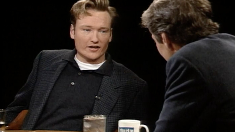 Conan O'Brien talking to Charlie Rose