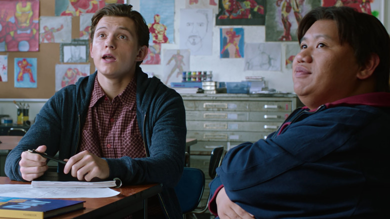 Peter and Ned sitting in class