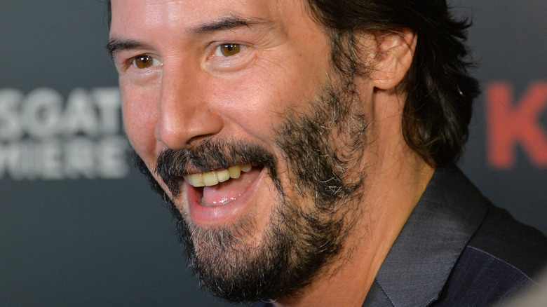 Keanu Reeves smiling