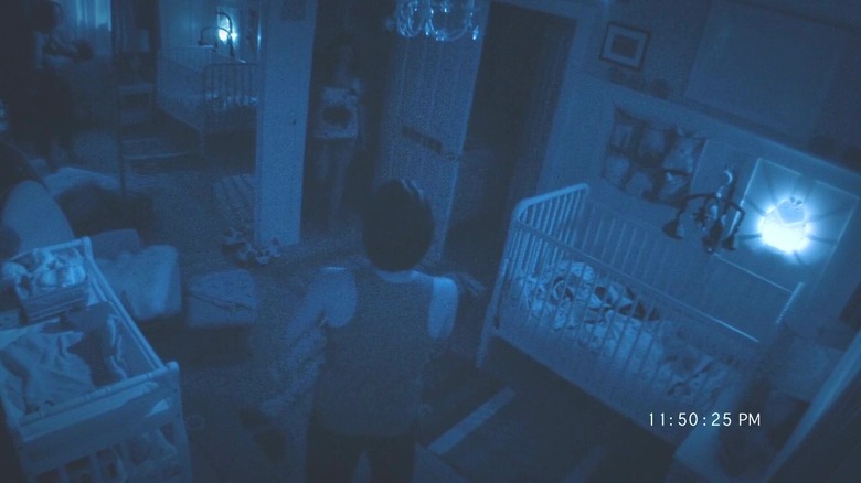 Person investigating child's room