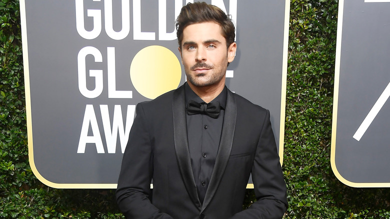 Zac Efron on the Golden Globes red carpet