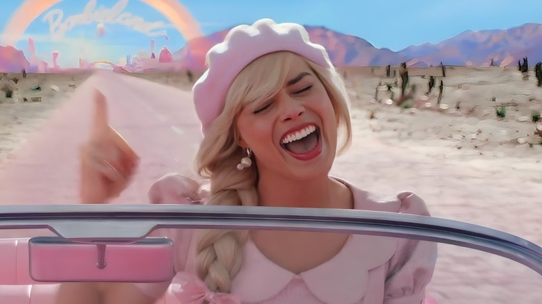 Barbie singing in her car