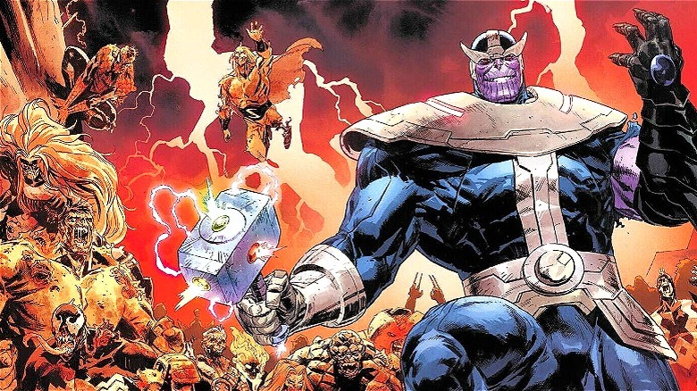 Thanos wielding the Death Infinity Stone 