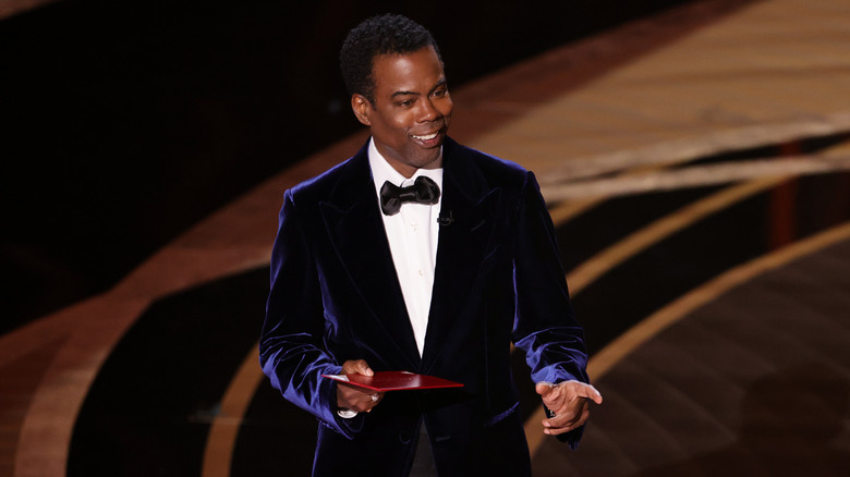 Chris Rock speaking at the 94th Academy Awards 