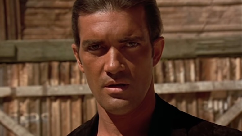 Antonio Banderas glaring