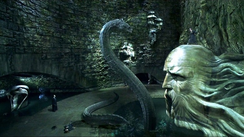 Harry fights the basilisk