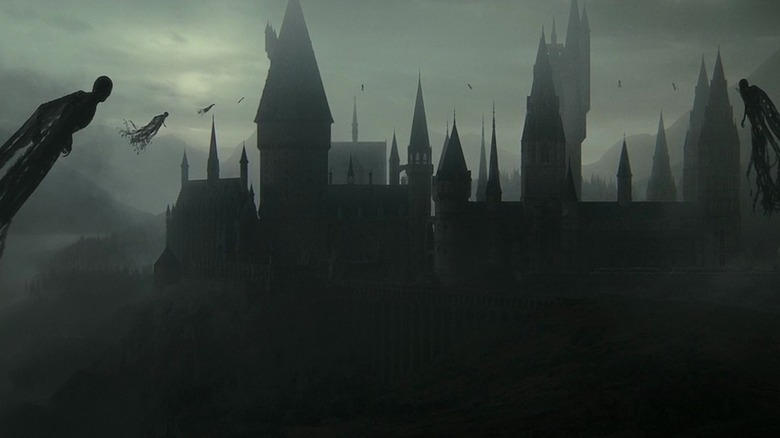 Dementors flying outside of Hogwarts