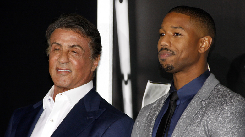 Sylvester Stallone and Michael B Jordan at Creed II premiere