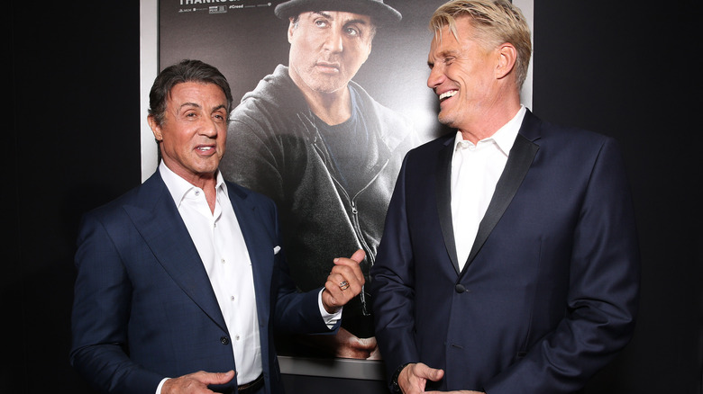 Sylvester Stallone and Dolph Lundgren at Creed premiere