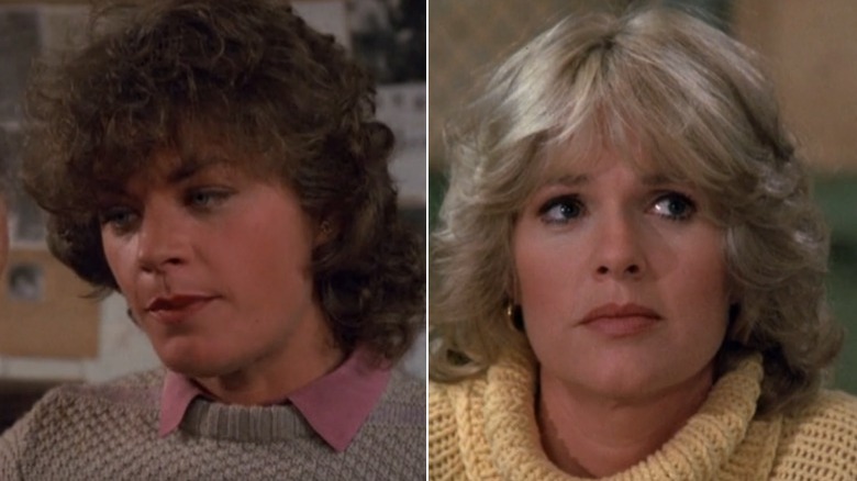 Meg Foster and Sharon Gless in "Cagney and Lacey"