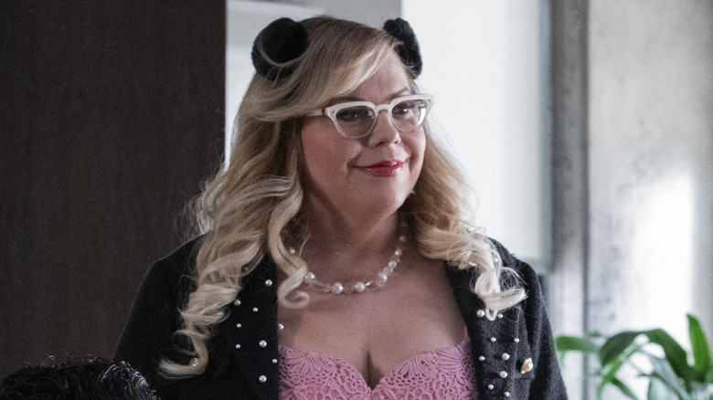 Penelope Garcia wearing white glasses