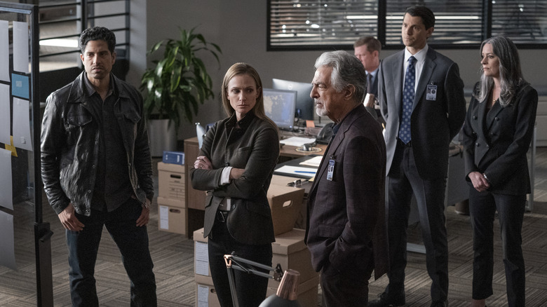 Criminal Minds: Evolution characters standing in office