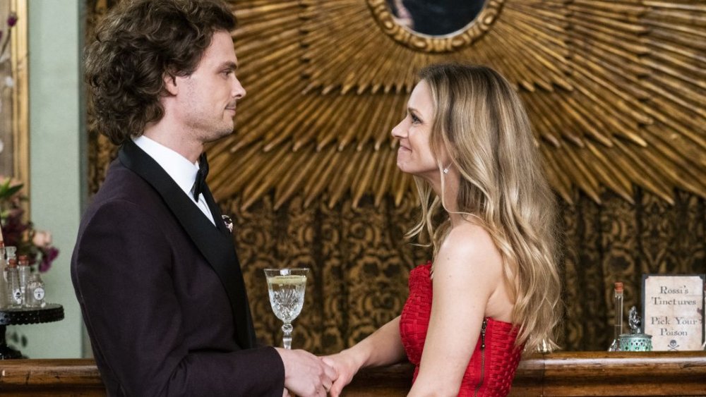 Matthew Gray Gubler as Spencer Reid and A.J. Cook as J.J. in Criminal Minds