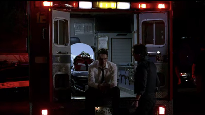 Aaron Hotchner sits in ambulance