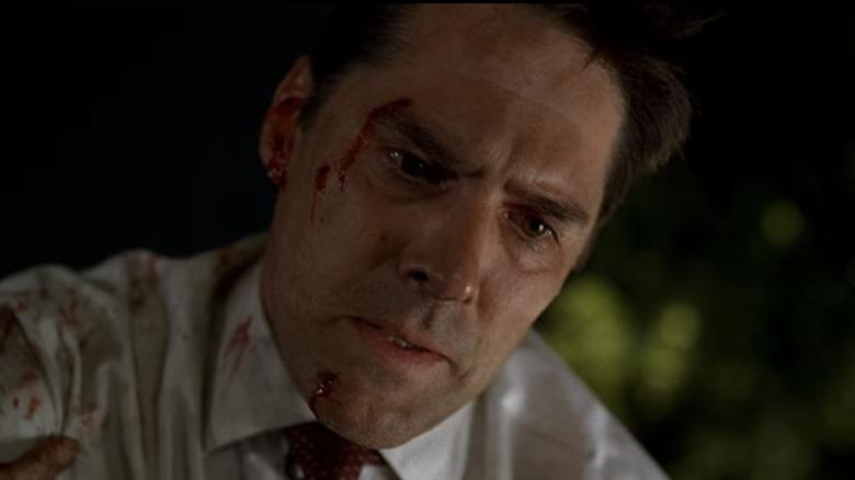 Aaron Hotchner covered in blood