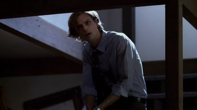 Spencer Reid coming down stairs