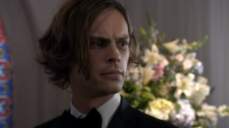 Spencer Reid in tuxedo