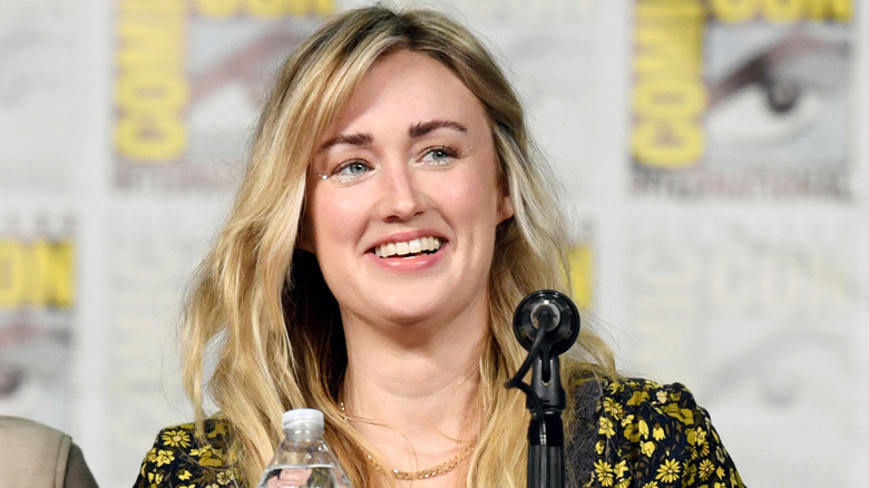 Ashley Johnson speaking at Comic Con