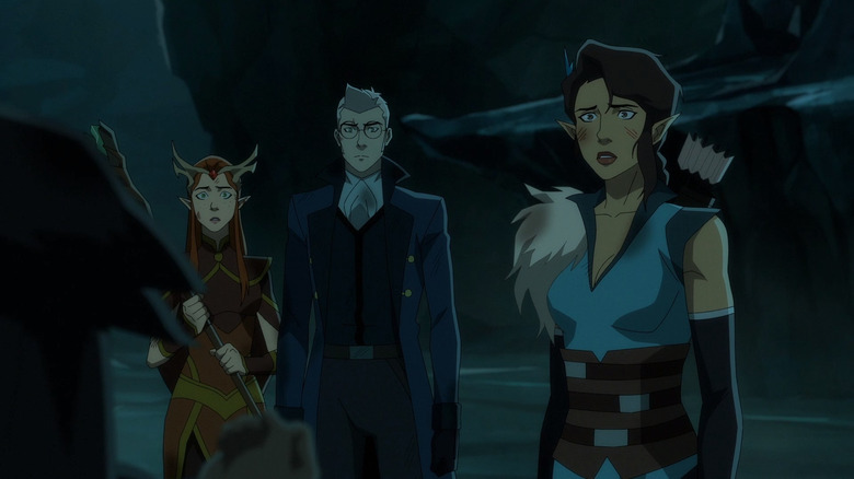 Keyleth, Percy, and Vex standing together