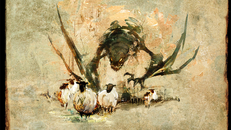 Monster attacking sheep