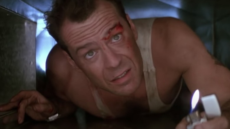 John McClane in a vent