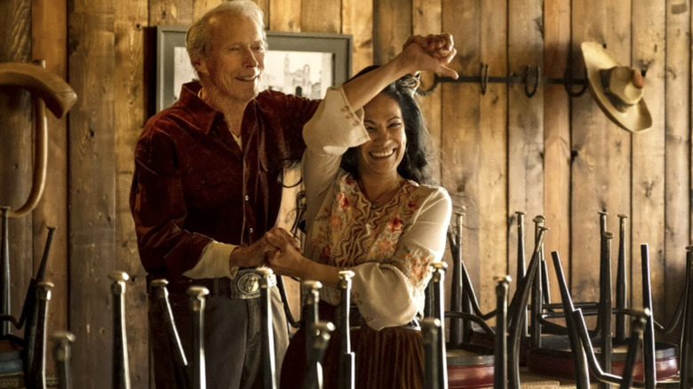 Clint Eastwood and Natalia Traven dance