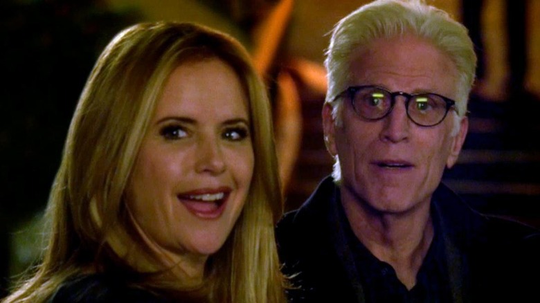 Kelly Preston sits with Ted Danson