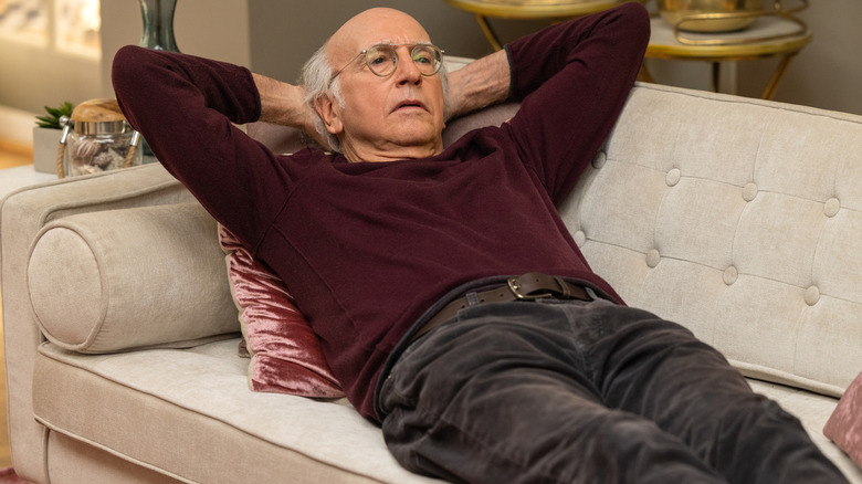 Larry David laying down