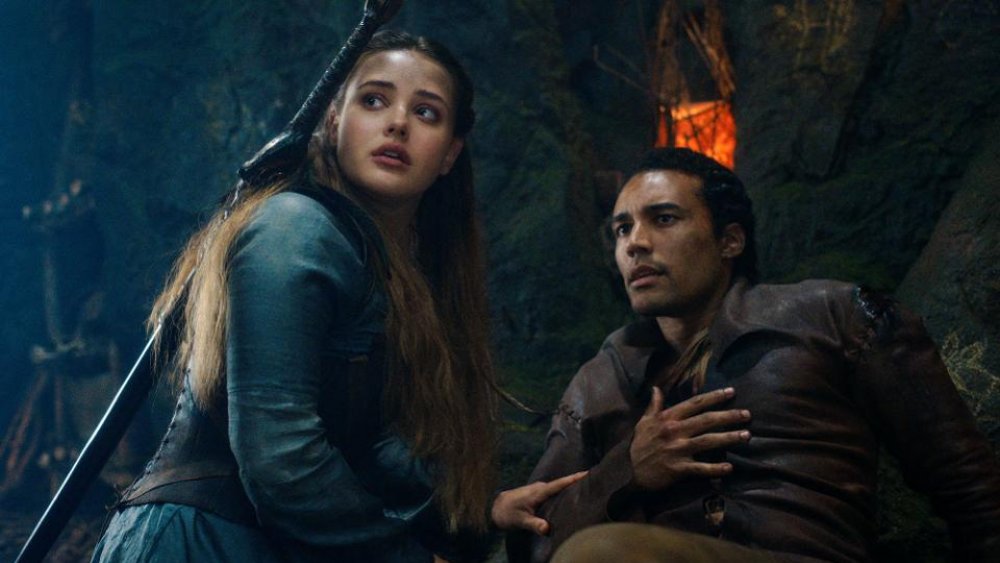 Katherine Langford and Devon Terrell as Nimue and Arthur on Cursed