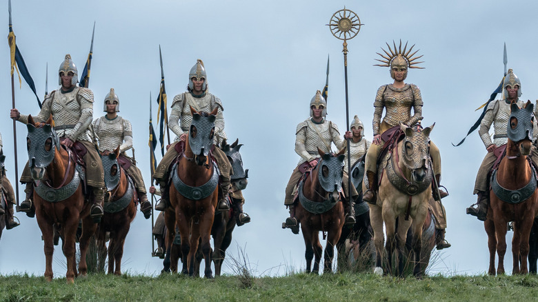 Míriel leading her troops into battle