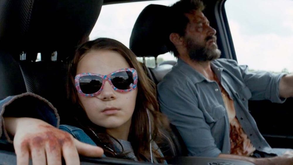 Dafne Keen and Hugh Jackman in Logan