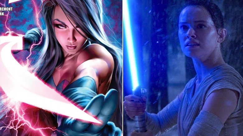 Psylocke and Daisy Ridley