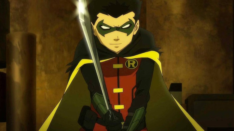 Damian Wayne with a sword