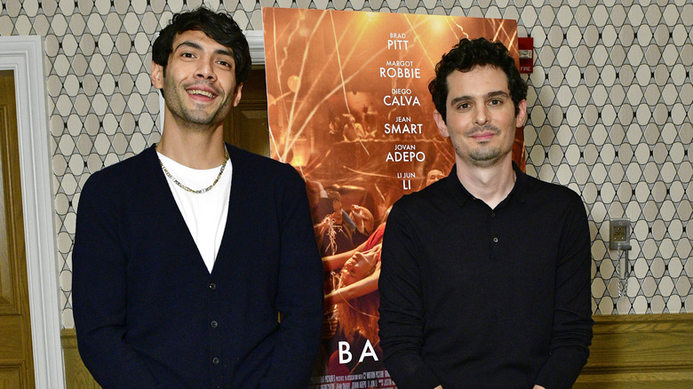 Calva and Chazelle pose at event 