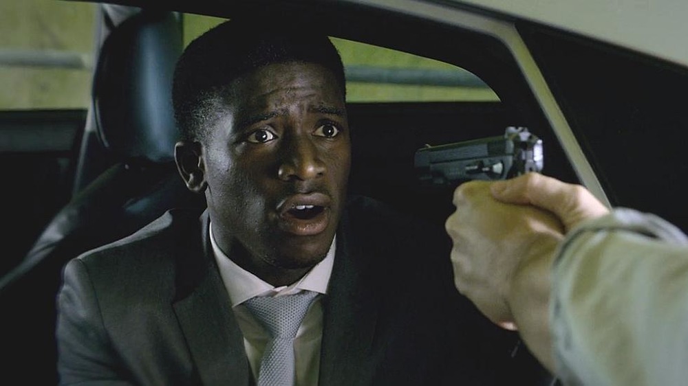 Gun pointed at Damson Idris Black Mirror