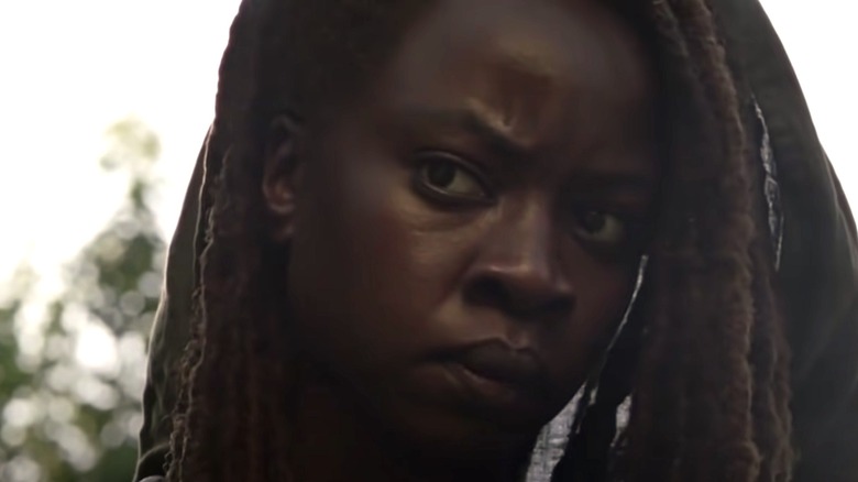 Michonne looking worried