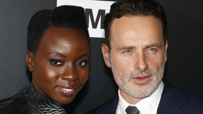 Danai Gurira and Andrew Lincoln posing for a picture