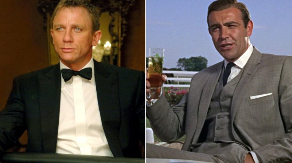 Daniel Craig and Sean Connery as James Bond