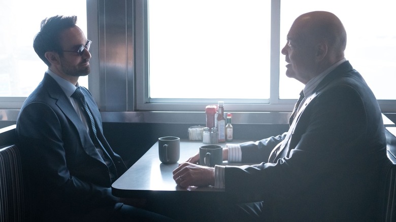 Matt Murdock and Wilson Fisk talk at a coffee shop (2025)