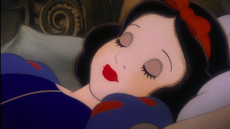 Snow White sleeping