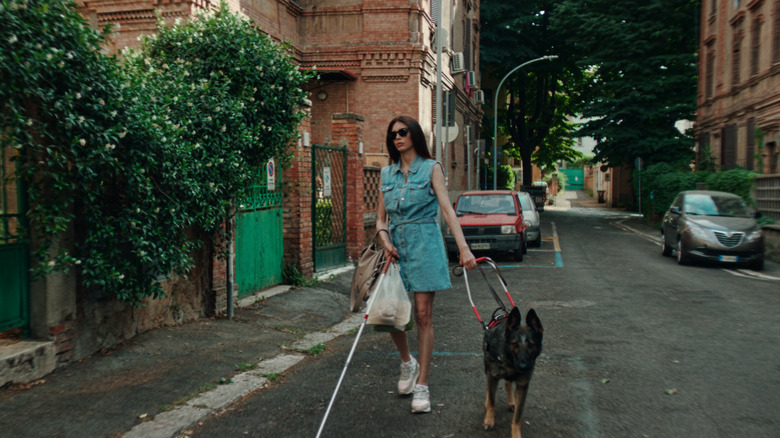 Diana walking her dog